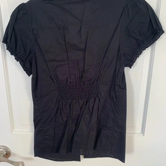 Odille Black and White Ruffled Blouse - Picture 8 of 9